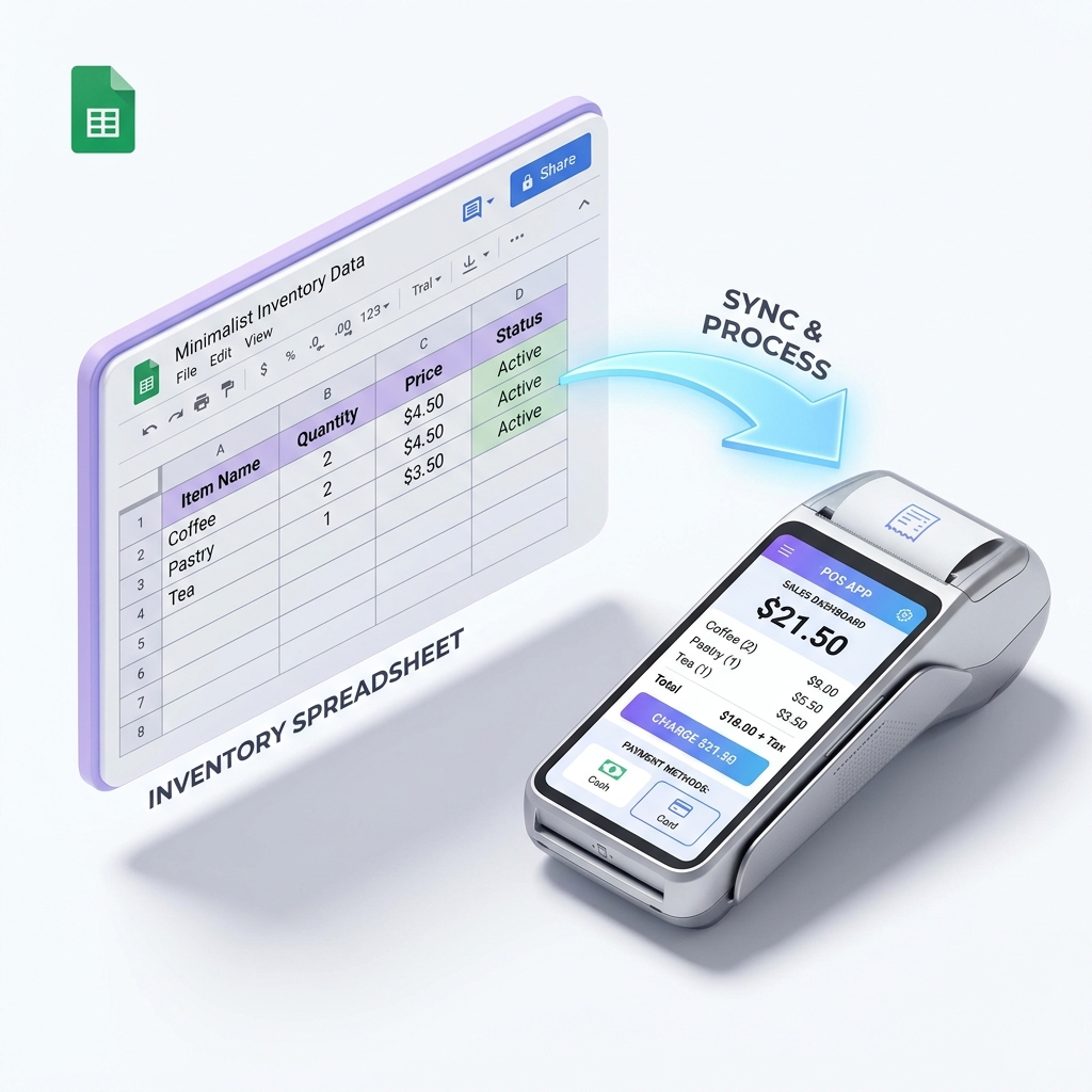 Quy trình 3 bước sử dụng phần mềm quản lý bán hàng Sale POS: Kết nối, Thiết lập, Bán hàng